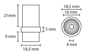 Ugelli in ceramica per sabbiatrice professionale, diametro foro ø 4 mm 4 pz. NZL4-SBT