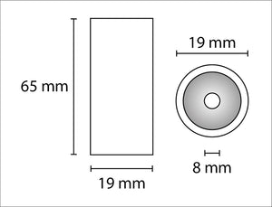 Ugelli in ceramica per sabbiatrice professionale, diametro foro ø 8 mm 2 pz. NZL8-SBT