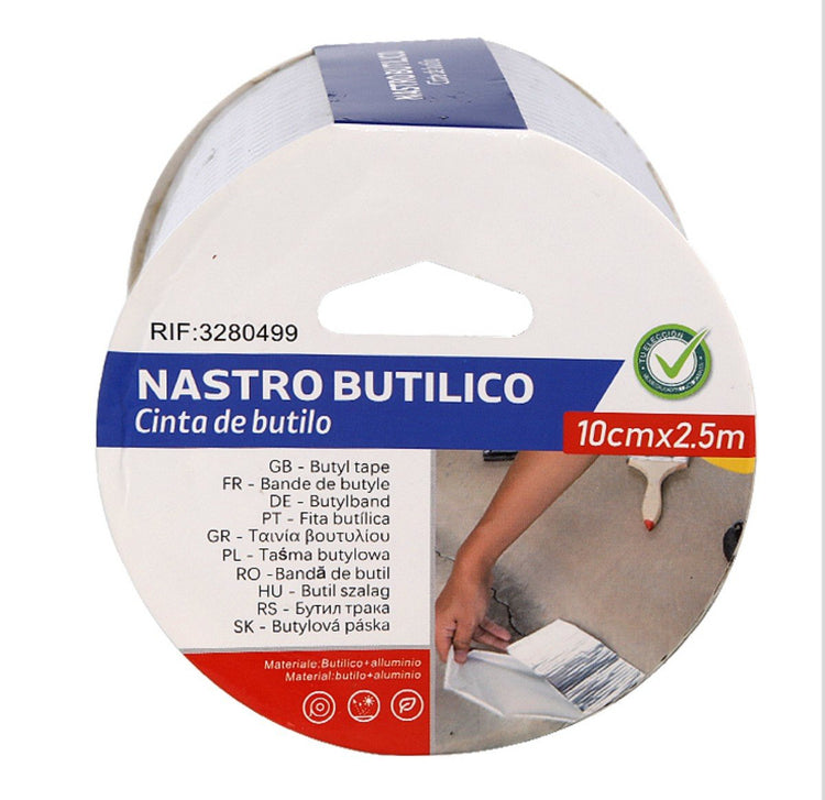 Nastro Butilico Sigillante Impermabile 100mm X 250cm Grigio Argento