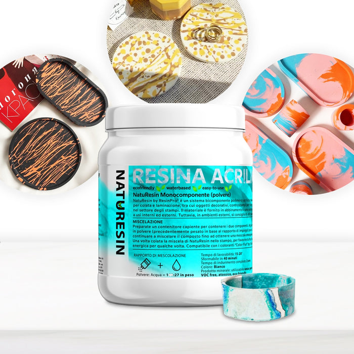 Resina minerale a base d’acqua NatuResin Sicura, applicazione senza Guanti o Mascherina 500 g 