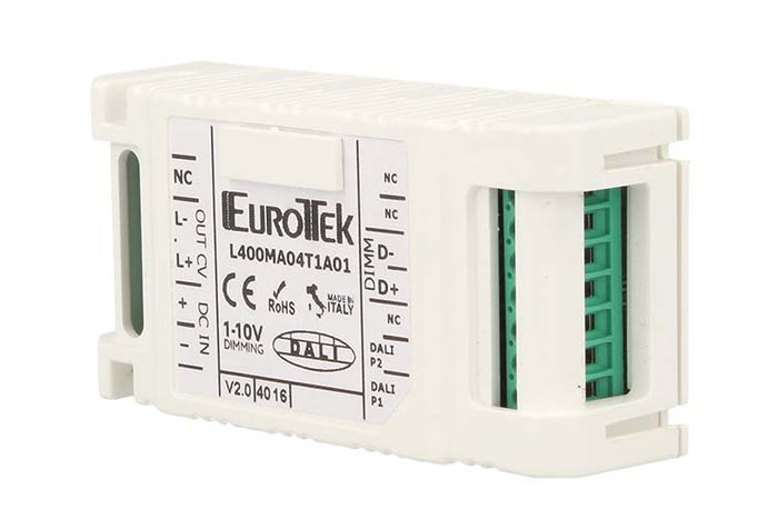 Newlab Led Dimmer Monocanale PWM 12A Controllato Da Pulsante N.O. 0-10V 1-10V Dali Potenziometro