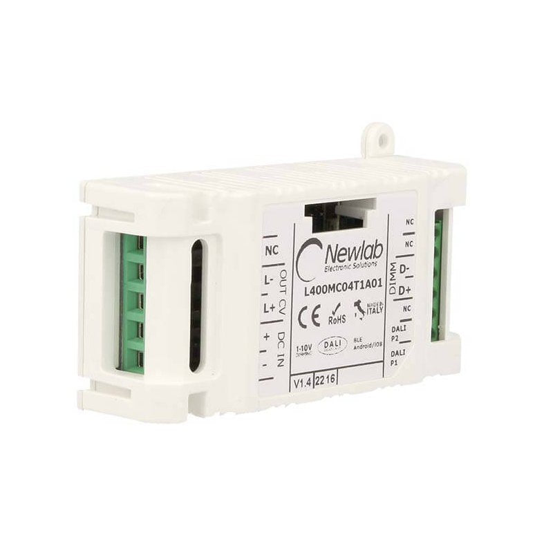 Newlab Led Dimmer PWM 12A Dimmerabile Tramite Bluetooth Pulsante N.O. 0-10V 1-10V Dali Potenziometro