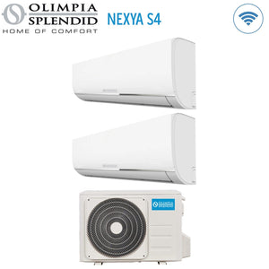 Climatizzatore Condizionatore Olimpia Splendid Dual Split Inverter serie NEXYA S4 9+12 con OS-CANMH18EI R-32 Wi-Fi Integrato 9000+12000