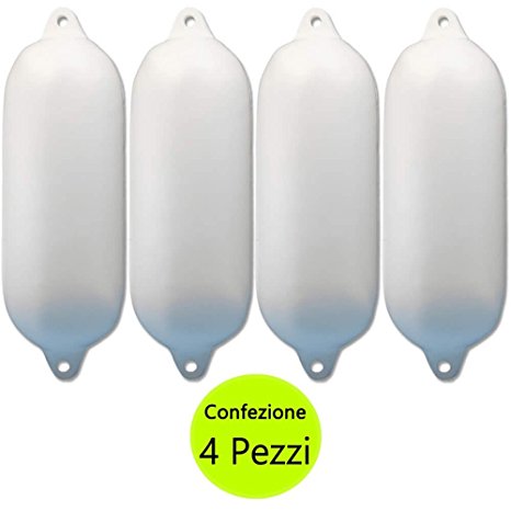 Multipack 4 pezzi parabordi majoni star fender colore bianco gonfiabiabile sf1 mm 450 x 120