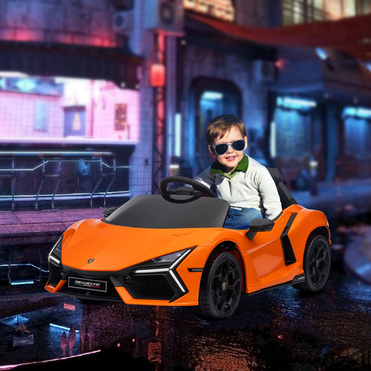 Macchina Elettrica per Bambini Licenza Lamborghini Revuelto 12V Guida Manuale e Telecomando Arancione