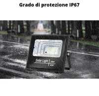 Proiettore led solare 60 watt nero policristallino ip67 6500k