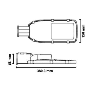 Armatura stradale led slim modello highway ip65 temperatura di luce 4000k watt 50 watt