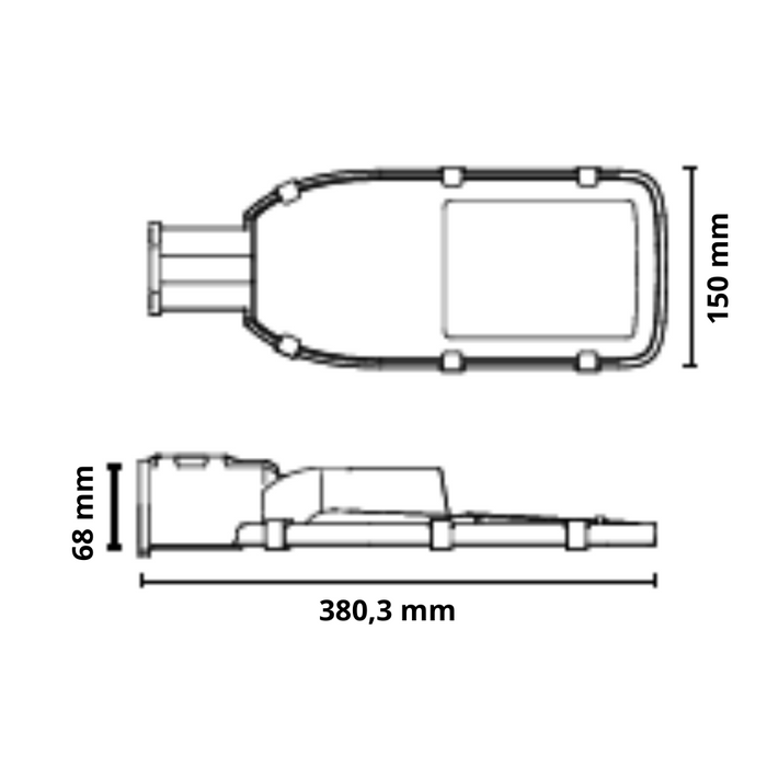 Armatura stradale led slim modello highway ip65 temperatura di luce 4000k watt 50 watt