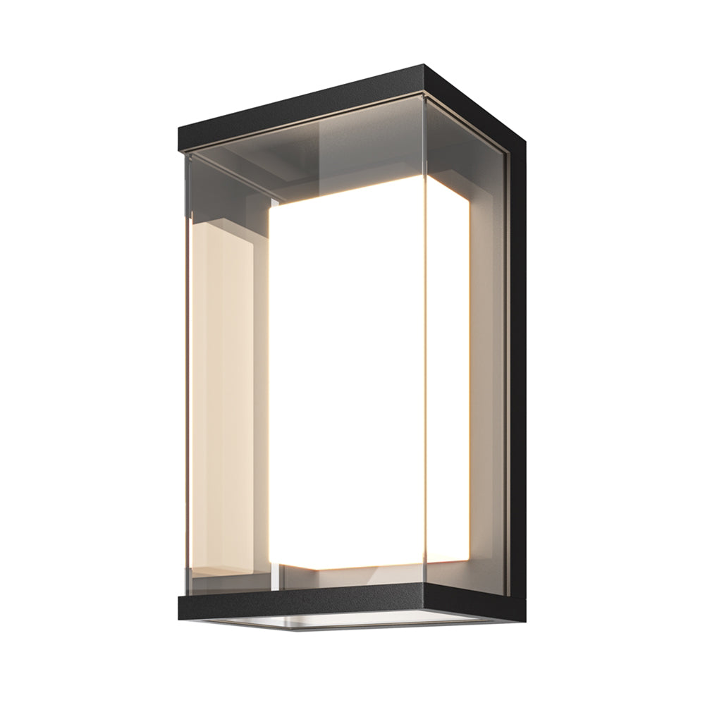 Lampada Da Parete Moderna Per Esterno Alluminio Nero Luce 10W Ip65