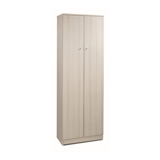 Armadio mobile 2 ante 62x34x183H cm con 3 ripiani in kit di montaggio colore Eucalipto