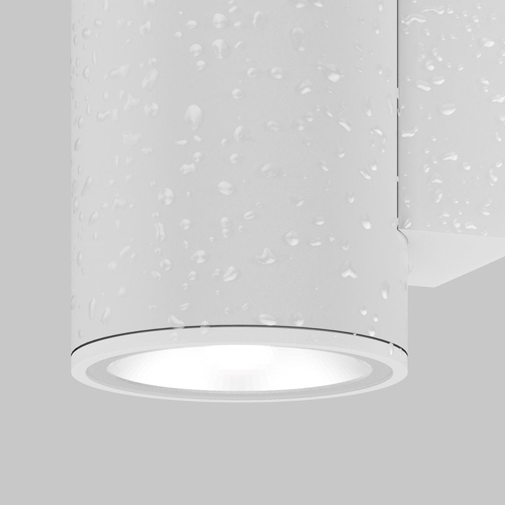 Lampada Da Parete Moderna Da Esterno Metallo Bianco Luce Led 10W Ip65