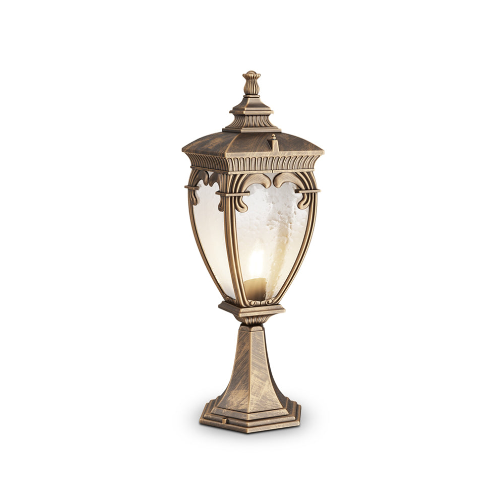 Lampada Da Terra Classica Da Esterno Alluminio Oro 1 Luce E27 60W Ip44