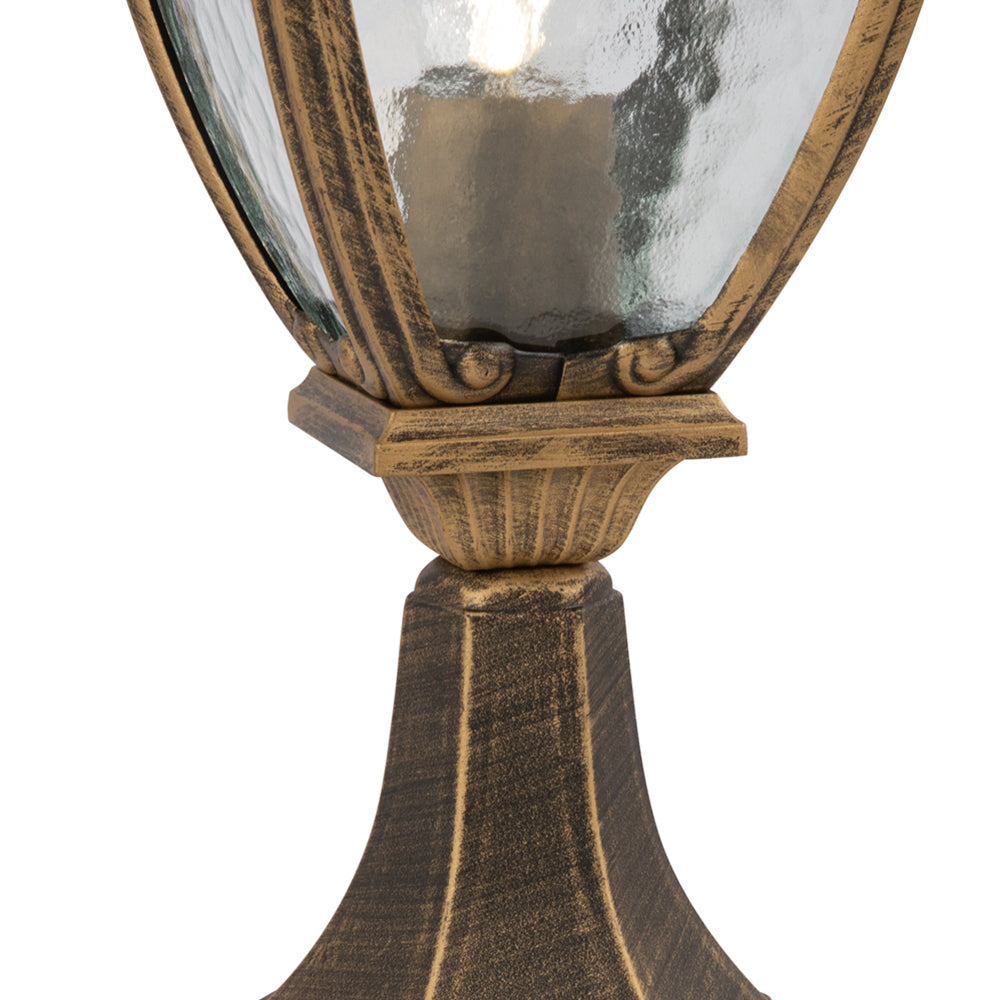 Lampada Da Terra Classica Da Esterno Alluminio Oro 1 Luce E27 60W Ip44