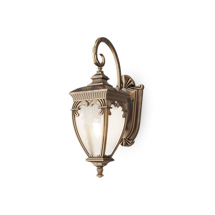 Lampada Da Parete Classica Da Esterno Alluminio Oro Luce1E27 60W Ip44