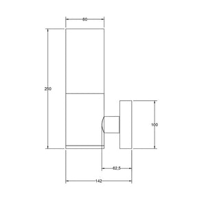 Lampada Da Parete Moderna Da Esterno Metallo Grigio 1 Luce E27 60W Ip54