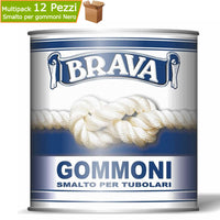 Multipack 12 pezzi smalto per gommoni nero litri 0,750 brava rylard