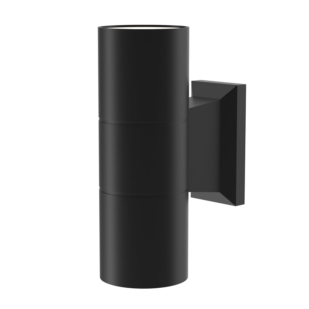 Lampada Da Parete Moderna Da Esterno Alluminio Nero 2 Luci Gu10 50W Ip54