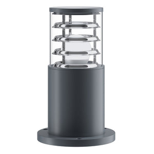 Lampada Da Terra Moderna Da Esterno Alluminio Grigio 1 Luce E27 60W Ip54