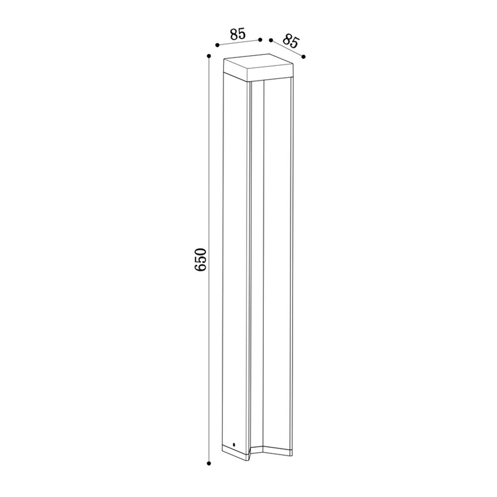 Lampada Da Terra Moderna Per Esterno Alluminio Nero Luce Led 9W Ip54