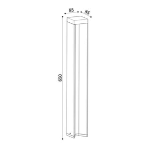 Lampada Da Terra Moderna Per Esterno Alluminio Nero Luce Led 9W Ip54