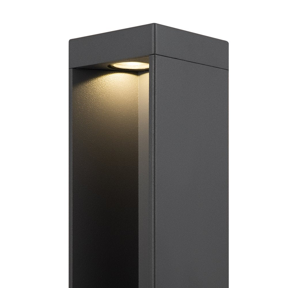 Lampada Da Terra Moderna Per Esterno Alluminio Grigio Luce Led 9W Ip54