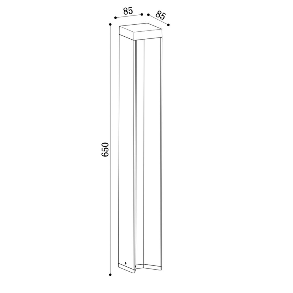 Lampada Da Terra Moderna Per Esterno Alluminio Grigio Luce Led 9W Ip54