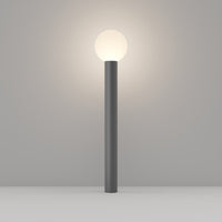 Lampada Da Terra Moderna Per Esterno Alluminio Grigio 1 Luce E27 60W Ip54 A++