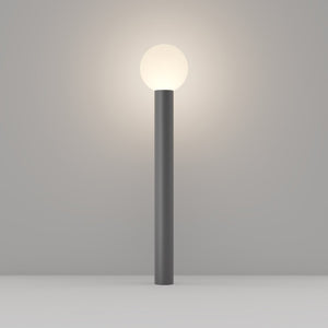 Lampada Da Terra Moderna Per Esterno Alluminio Grigio 1 Luce E27 60W Ip54 A++