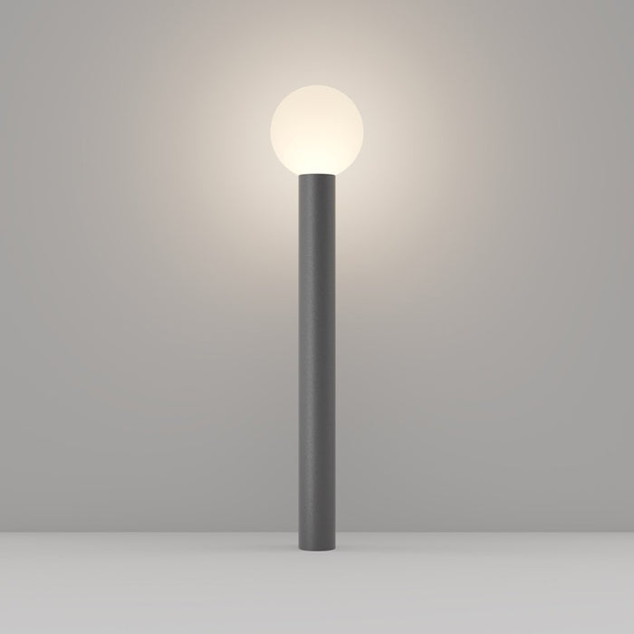 Lampada Da Terra Moderna Per Esterno Alluminio Grigio 1 Luce E27 60W Ip54 A++