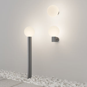 Lampada Da Parete Moderna Per Esterno Alluminio Grigio 1 Luce E27 60W Ip54