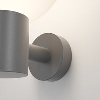 Lampada Da Parete Moderna Da Esterno Alluminio Grigio 1 Luce E27 60W Ip54