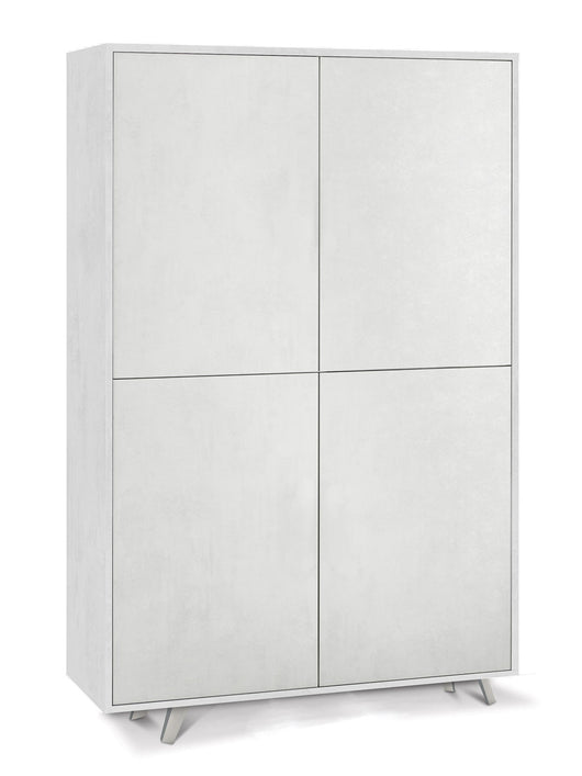 Mobile Multiuso 4 Ante 107x169x41 cm Ossido Bianco