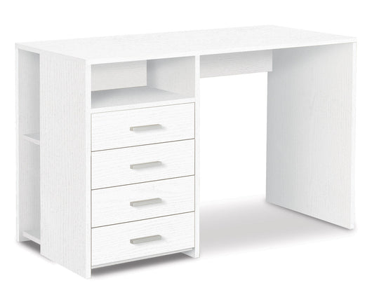 Scrivania da Ufficio 4 Cassetti 120x76x55 cm Bianco Fiammato