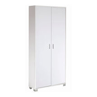 Armadio mobile 2 ante 83x29x190H cm in kit di montaggio colore Bianco