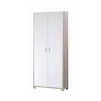 Armadio mobile 2 ante 83x29x190H cm in kit di montaggio colore Olmo chiaro e Bianco