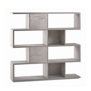 Libreria modulare 4 piani 150x37x144H cm in kit colore Cemento