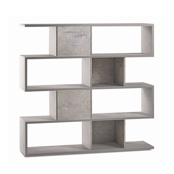 Libreria modulare 4 piani 150x37x144H cm in kit colore Cemento