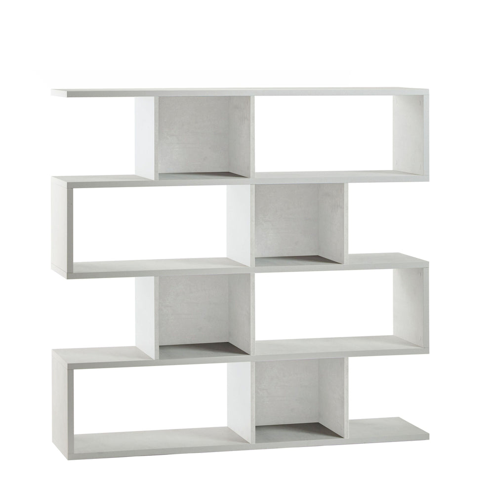 Libreria modulare 4 piani 150x37x144H cm in kit colore Ossido Bianco