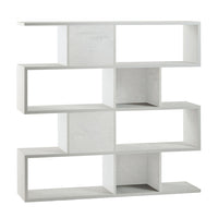 Libreria modulare 4 piani 150x37x144H cm in kit colore Ossido Bianco