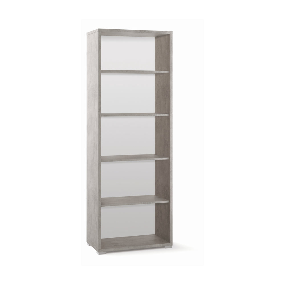 Libreria mobile a giorno 71x41x199h cm con 4 ripiani in kit colore Cemento 