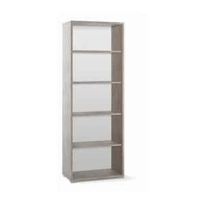 Libreria mobile a giorno 71x41x199h cm con 4 ripiani in kit colore Cemento 