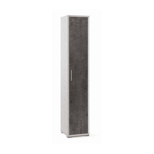 Armadio colonna 1 anta 39x41x199H cm in kit di montaggio colore Ossido bianco e Ossido nero