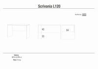 Scrivania dal design moderno 120x69x76H cm in kit di montaggio colore Ossido Bianco