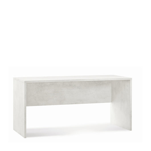 Scrivania dal design moderno 160x69x76H cm in kit di montaggio colore Ossido Bianco