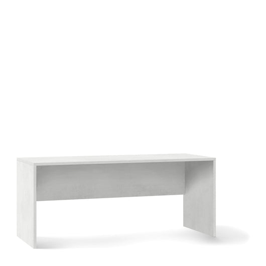 Scrivania dal design moderno 180x69x76H cm in kit di montaggio colore Ossido bianco