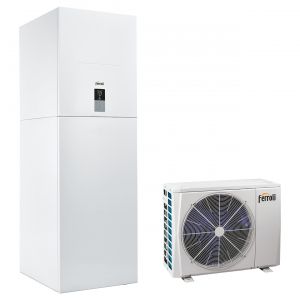 Pompa Di Calore Splittata Reversibile Aria-Acqua Inverter Ferroli OMNIA ST 3.2 04 Sistema con Integrazione Elettrica R-32 con Comando Incluso