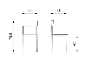 Set 4 Sedie 41x46xH79,5 cm in Polipropilene Easy Azzurro