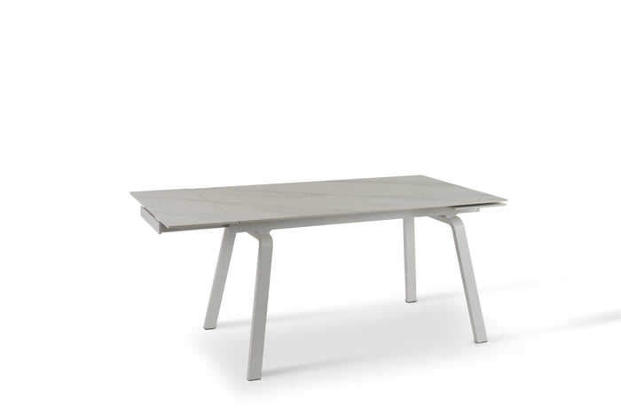 Tavolo Allungabile 140/200x80x76 cm in Ceramica Dylan Bianco Opaco