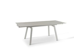 Tavolo Allungabile 140/200x80x76 cm in Ceramica Dylan Bianco Opaco