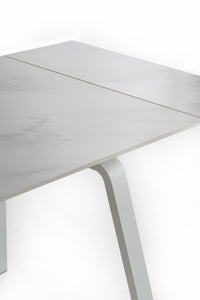 Tavolo Allungabile 140/200x80x76 cm in Ceramica Dylan Bianco Opaco